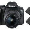 Canon Appareils Photo EOS 2000D Kit 18-55 Plus 2 Batteries LP-E10 - Appareils Reflex