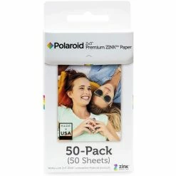 Polaroid Film Instantané Zinc Premium 2 X 3 – 50 Feuilles - Appareil Photo Instantané