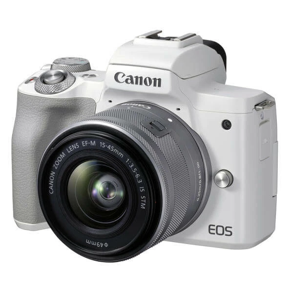 Canon EOS M50 Mark II/15-45mm White - 24 Mpx, APS-C/DX - Appareils Hybrides 1 Canon EOS M50 Mark II/15-45mm White - 24 Mpx, APS-C/DX - Appareils Hybrides