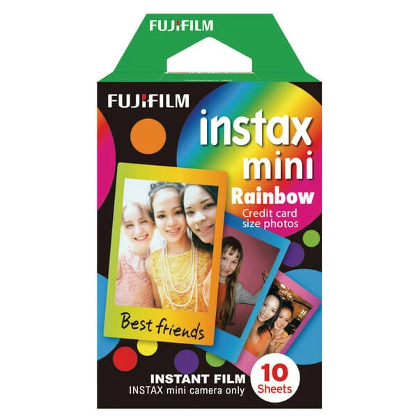 Fujifilm Instax Mini Film Rainbow 10 Photos - Appareil Photo Instantané 1 Fujifilm Instax Mini Film Rainbow 10 Photos - Appareil Photo Instantané