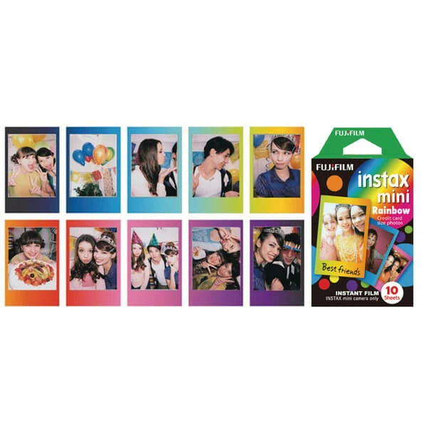 Fujifilm Instax Mini Film Rainbow 10 Photos - Appareil Photo Instantané 2 Fujifilm Instax Mini Film Rainbow 10 Photos - Appareil Photo Instantané – Image 2
