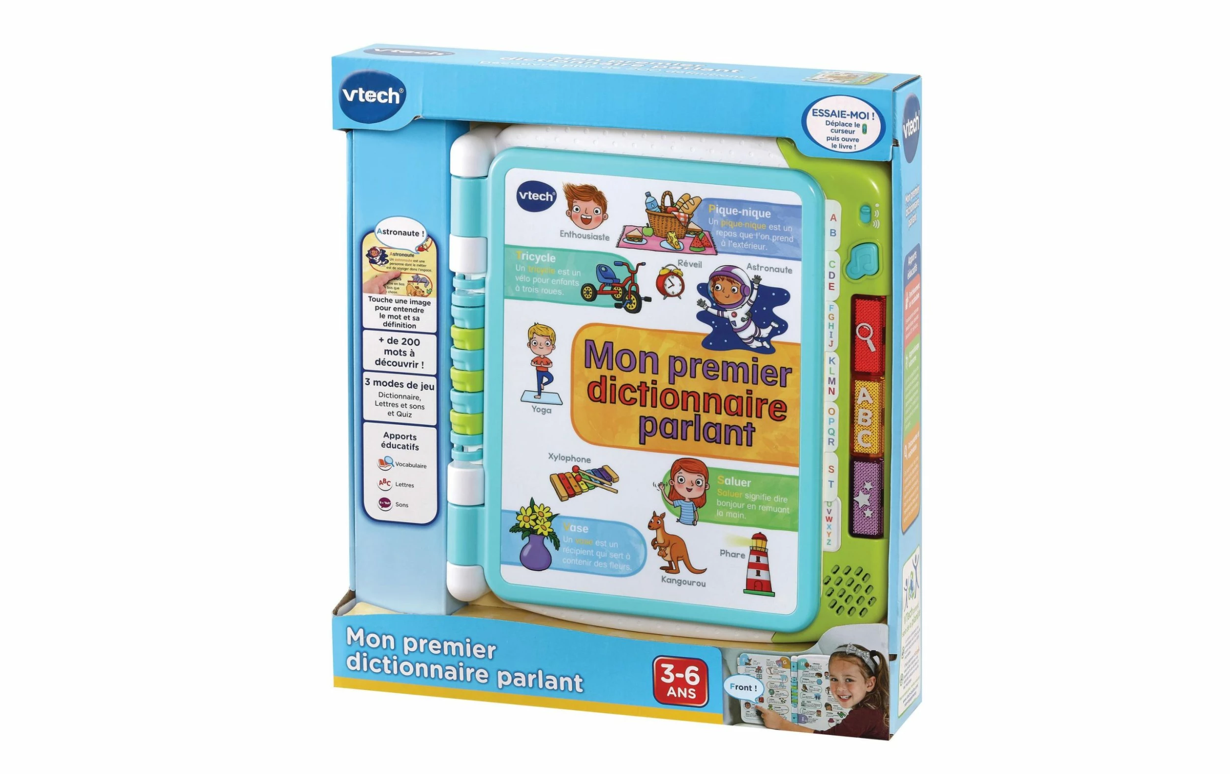 Vtech Mon Premier Dictionnaire Parlant -FR- Vert/Bleu Clair/Blanc - Appareils Photo Compacts 2 Vtech Mon Premier Dictionnaire Parlant -FR- Vert/Bleu Clair/Blanc - Appareils Photo Compacts – Image 2
