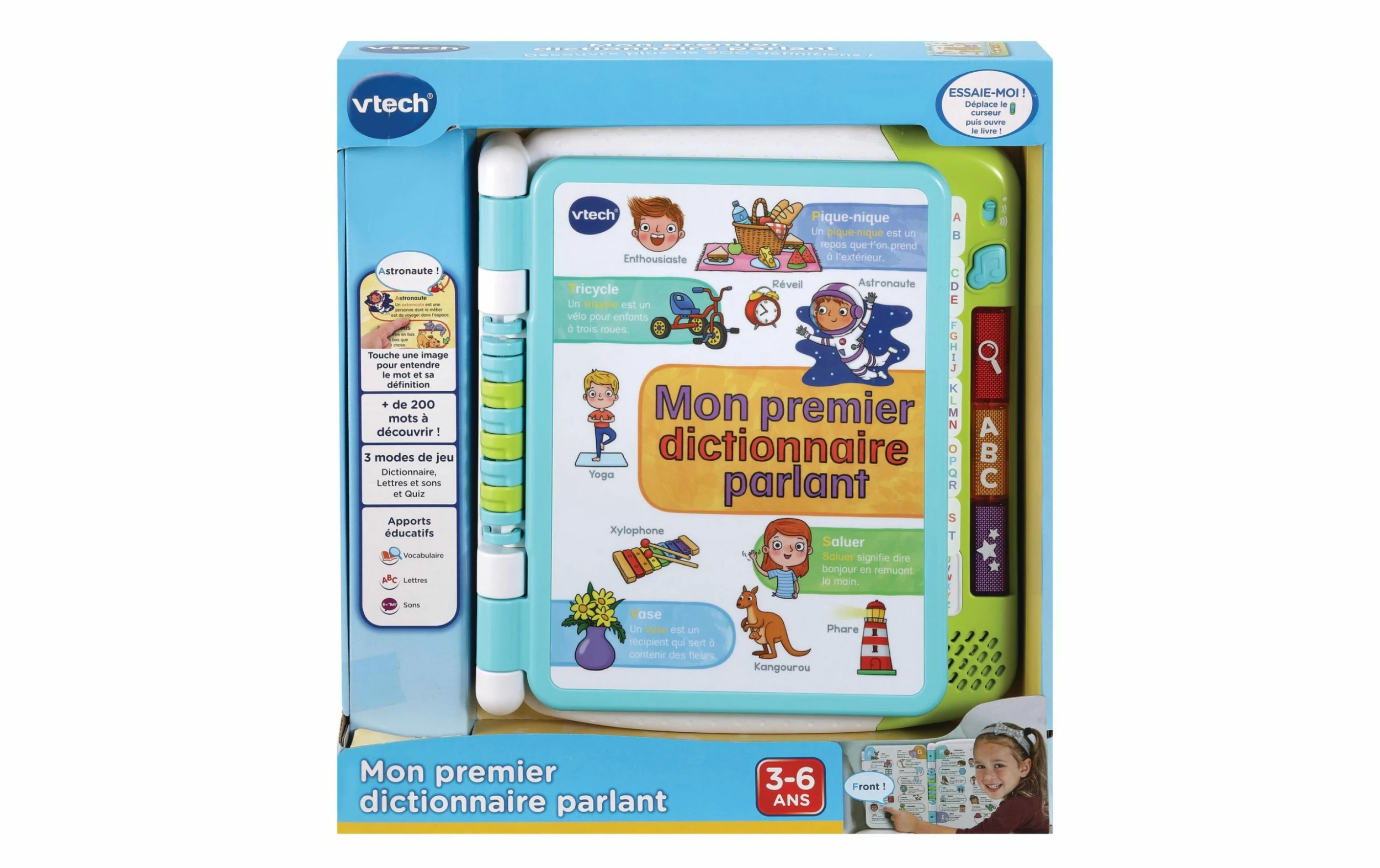 Vtech Mon Premier Dictionnaire Parlant -FR- Vert/Bleu Clair/Blanc - Appareils Photo Compacts 3 Vtech Mon Premier Dictionnaire Parlant -FR- Vert/Bleu Clair/Blanc - Appareils Photo Compacts – Image 3